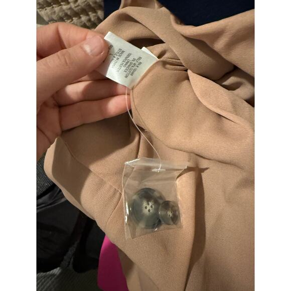 41 Hawthorn Crue Double Breasted Belted Trench PeaCoat Jacket Navy Blue Large - Picture 8 of 12